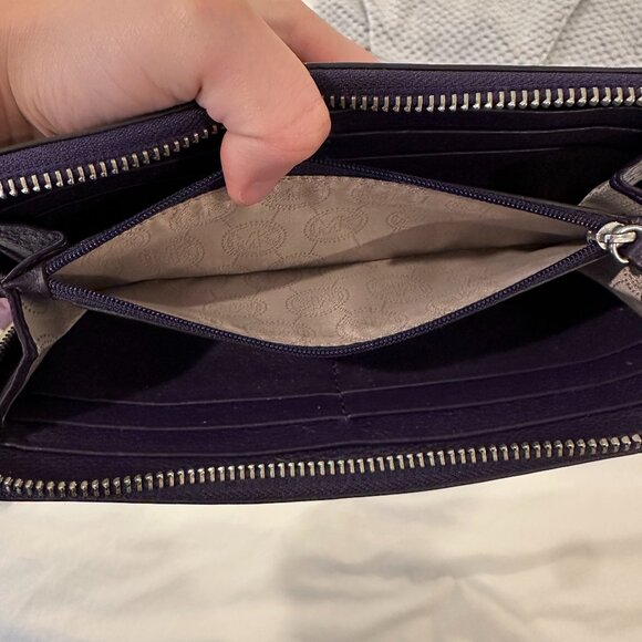 Michael Kors Large Leather Zip Wallet – Purple - Picture 6 of 6